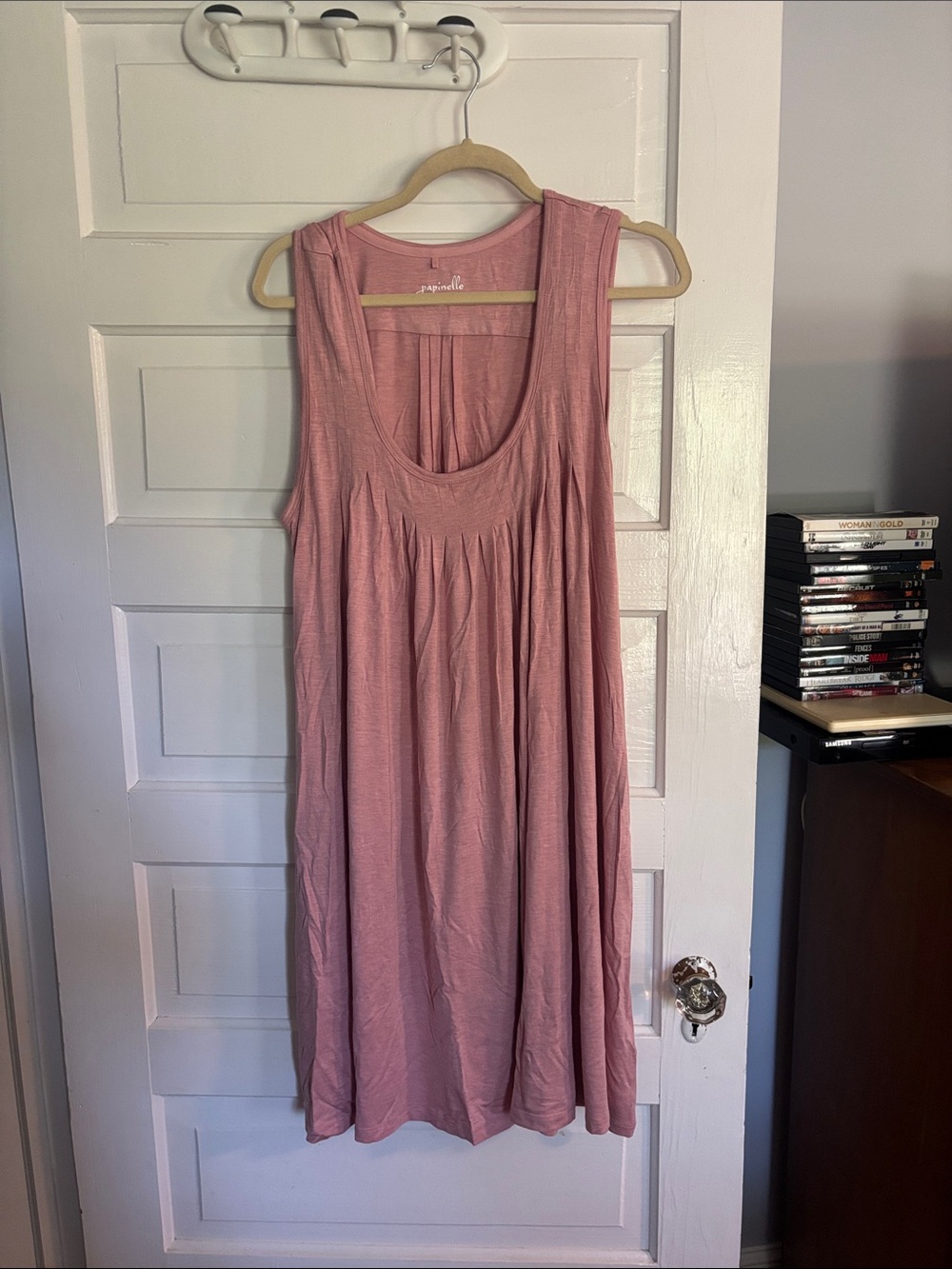 papinelle Mauve Sleeveless Scoop Neck Swing Gown